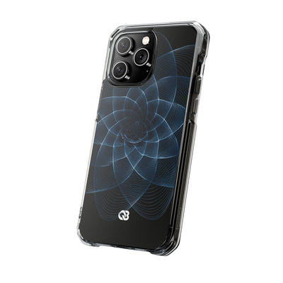 Blue Impact MagSafe Phone Case for iPhone - Cobalt Geometric Bloom