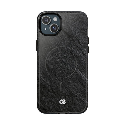Black Tough 2.0 Magsafe Phone Case for iPhone - Raw Obsidian Slate