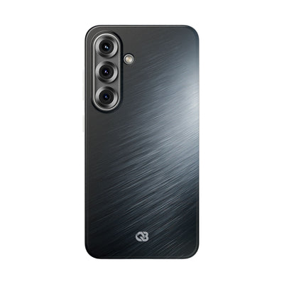 Grey Lite Phone Case for Samsung - Charcoal Brushed Steel