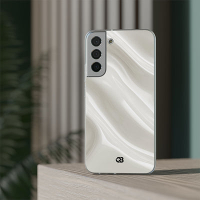 White Lite Phone Case for Samsung - Polished Ivory Wave