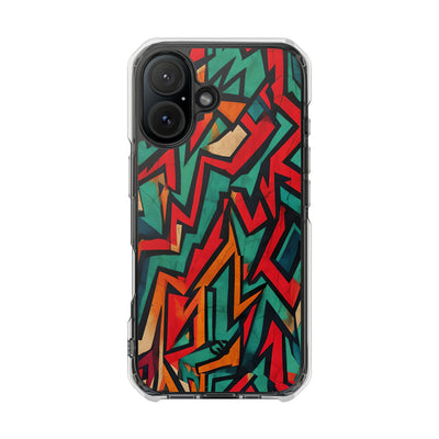 Jagged Teal Static · Impact Phone Case for iPhone · Magsafe