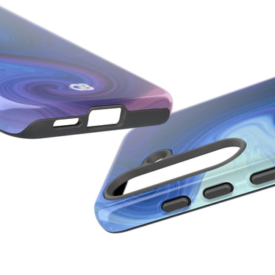 Azure Fluid Swirl · Tough Phone Case for Samsung · Blue
