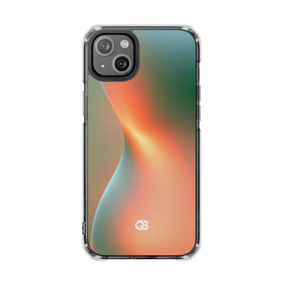 Radiant Contour · Clear Impact Magnetic Phone Case for iPhone · Orange