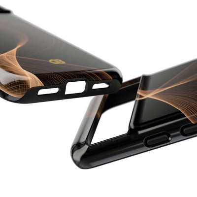 Brown Tough Phone Case for Google Pixel - Copper Silk Wave