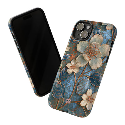 Gilded Blossom Reverie · Tough Phone Case for iPhone · Teal