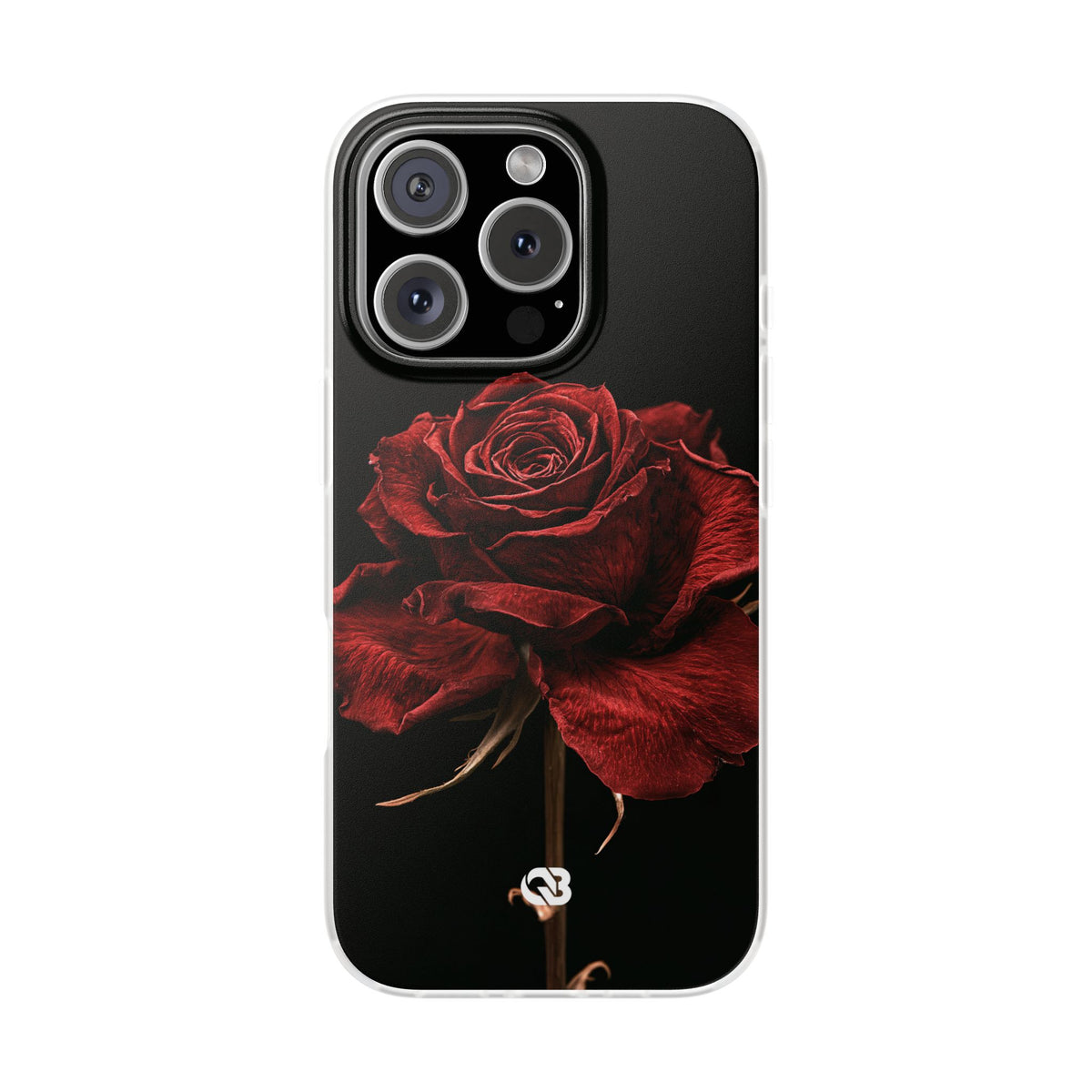 Crimson Noir Rose · Lite Phone Case for iPhone ·  Black