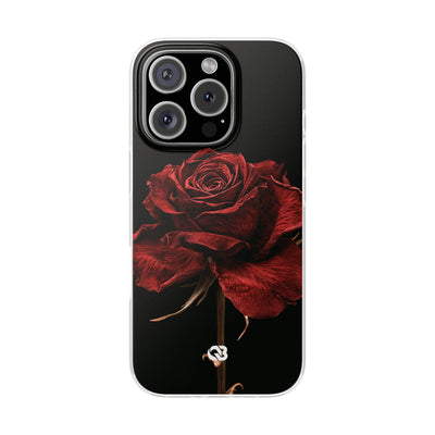 Crimson Noir Rose · Lite Phone Case for iPhone ·  Black