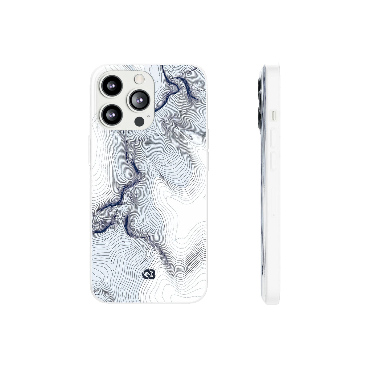 Nordic Ridge Contour · Lite Phone Case for iPhone ·  White
