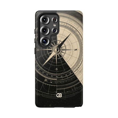 Beige Tough Phone Case for Samsung - Obsidian Nautical Blueprint