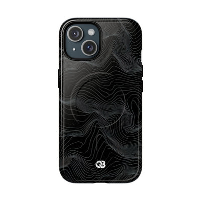 Obsidian Contour Elevation · Tough 2.0 Magnetic Phone Case for iPhone · Black