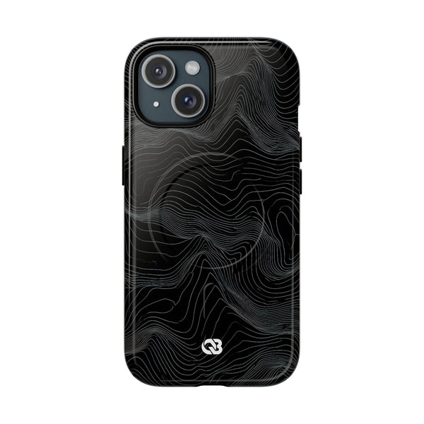 Obsidian Contour Elevation · Tough 2.0 Magnetic Phone Case for iPhone · Black