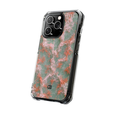 Coral Pixel Matrix · Clear Impact Magnetic Phone Case for iPhone · Green