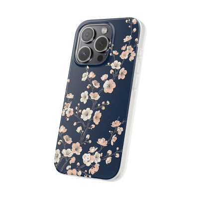 Midnight Plum Blossom · Lite Phone Case for iPhone ·  Blue