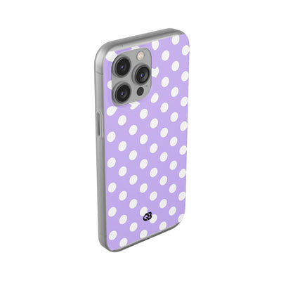 Lavender Polka Grid · Soft Phone Case for iPhone