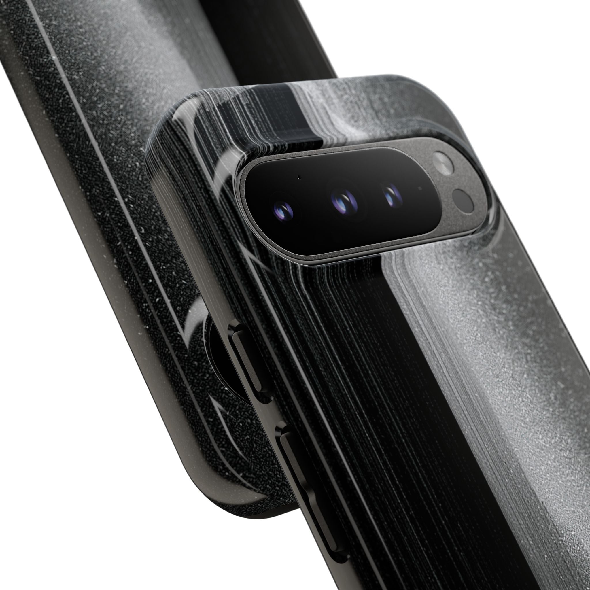 Black Tough Phone Case for Google Pixel - Brutalist Pixel Monolith