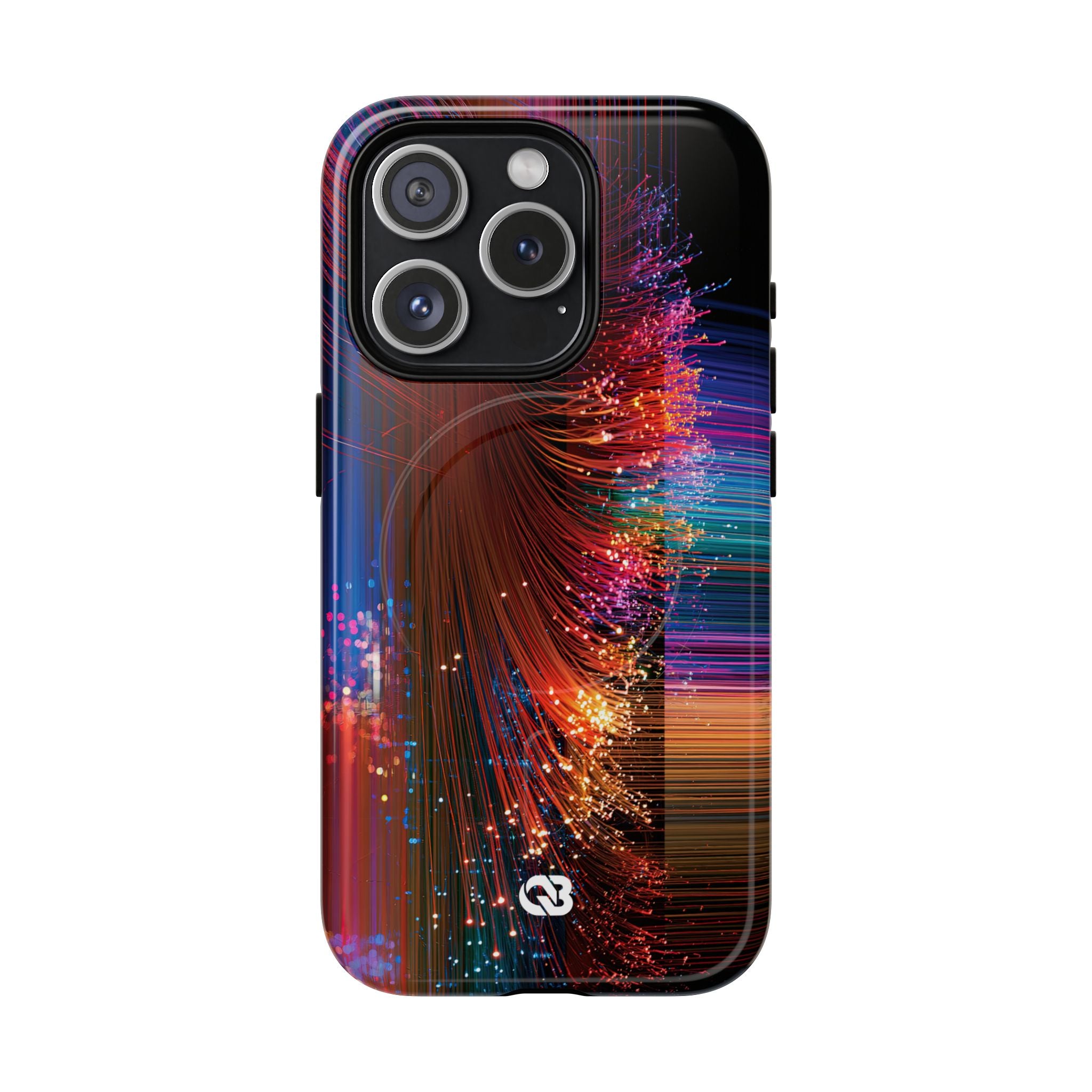 Black Tough 2.0 Magsafe Phone Case for iPhone - Cyber Optic Streak