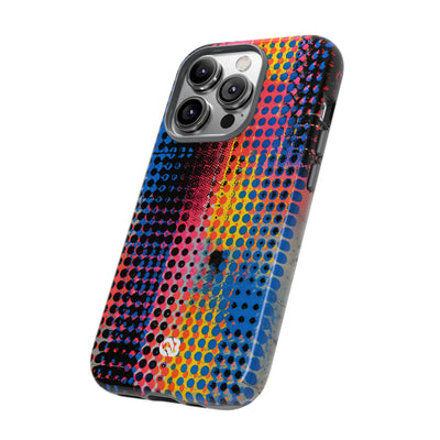 Chromatic Halftone Grid · Tough Phone Case for iPhone · Blue