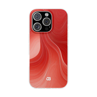 Red Lite Phone Case for iPhone - Crimson Silk Strands