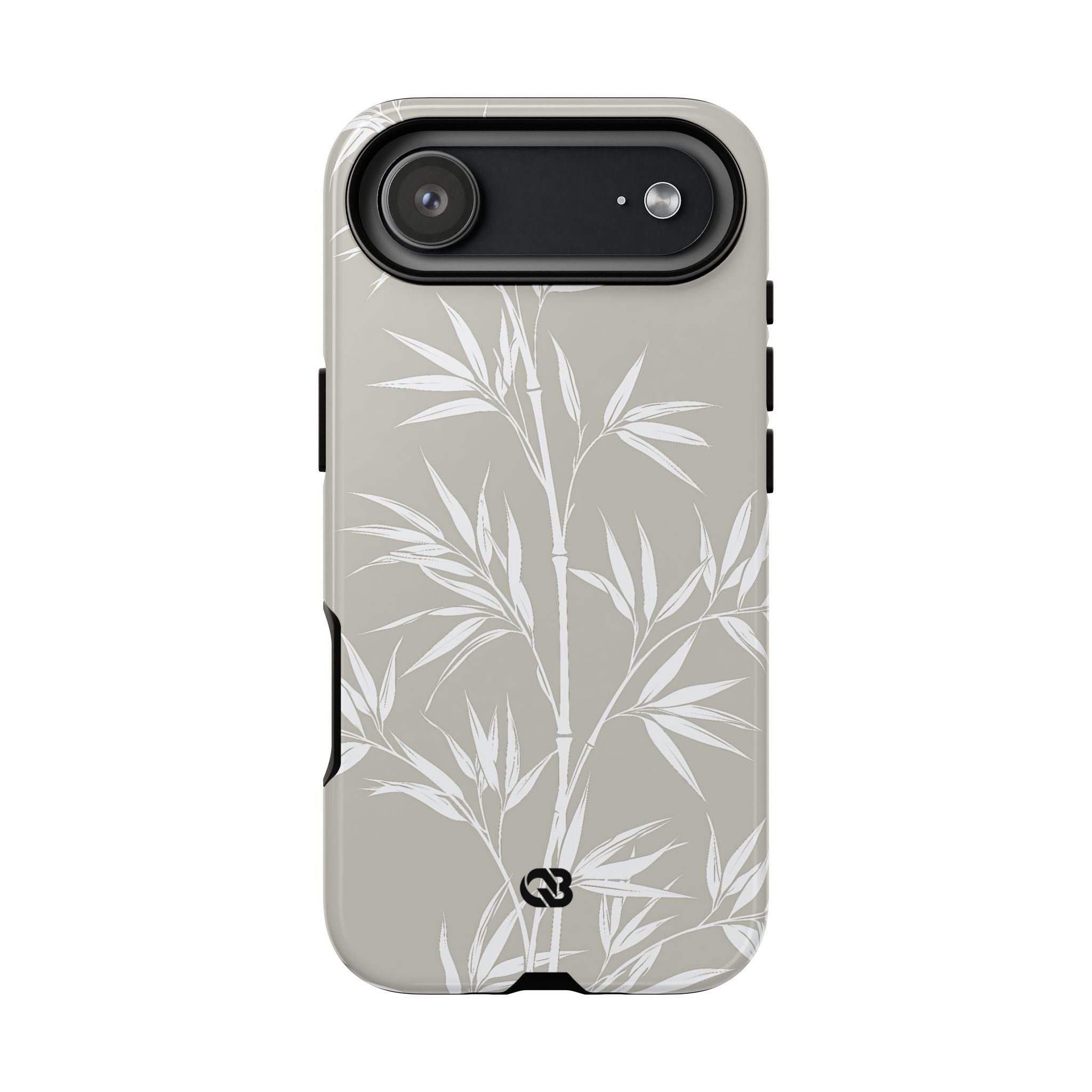 Beige Tough Phone Case for iPhone - Sandstone Bamboo Stalks