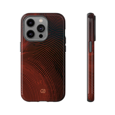 Red Tough Phone Case for iPhone - Terracotta Nerve Map