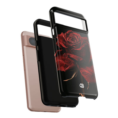 Crimson Noir Rose · Tough Phone Case for Pixel ·  Black