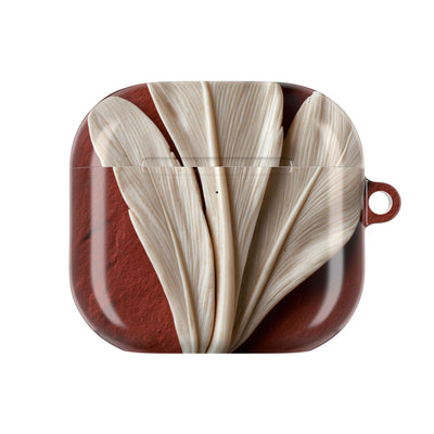 Carved Ivory Plume · Hard Case for AirPods & AirPods Pro · Red
