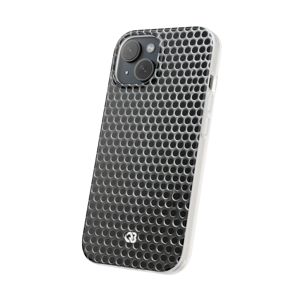Brushed Perforated Steel · Lite Phone Case for iPhone ·  Silver