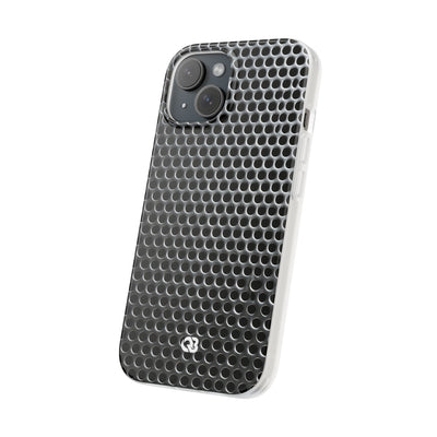 Brushed Perforated Steel · Lite Phone Case for iPhone ·  Silver