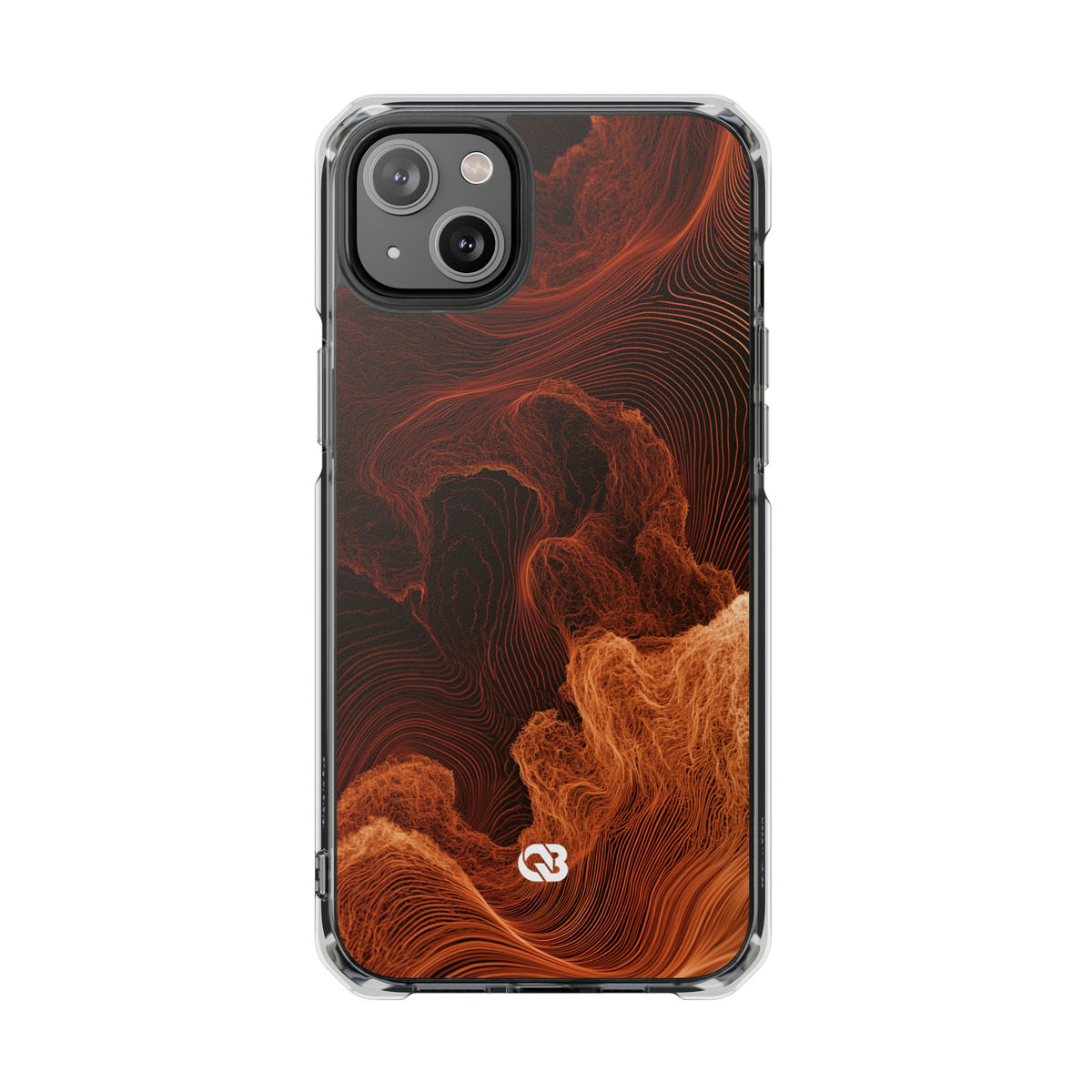 Amber Filament · Clear Impact Magnetic Phone Case for iPhone · Orange