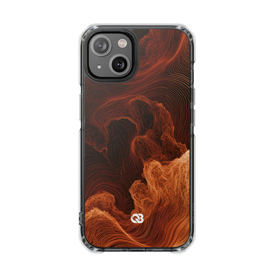 Amber Filament · Clear Impact Magnetic Phone Case for iPhone · Orange