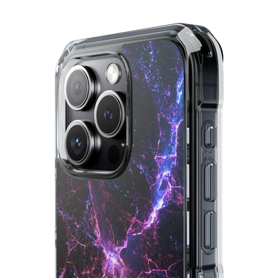 Neural Singularity · Clear Impact Magnetic Phone Case for iPhone · Black