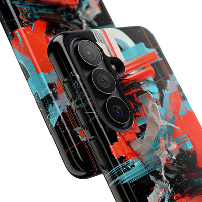 Fragmented Cyber Core · Tough Phone Case for Samsung · Black