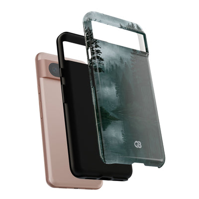 Green Tough Phone Case for Google Pixel - Misty Evergreen Mirror