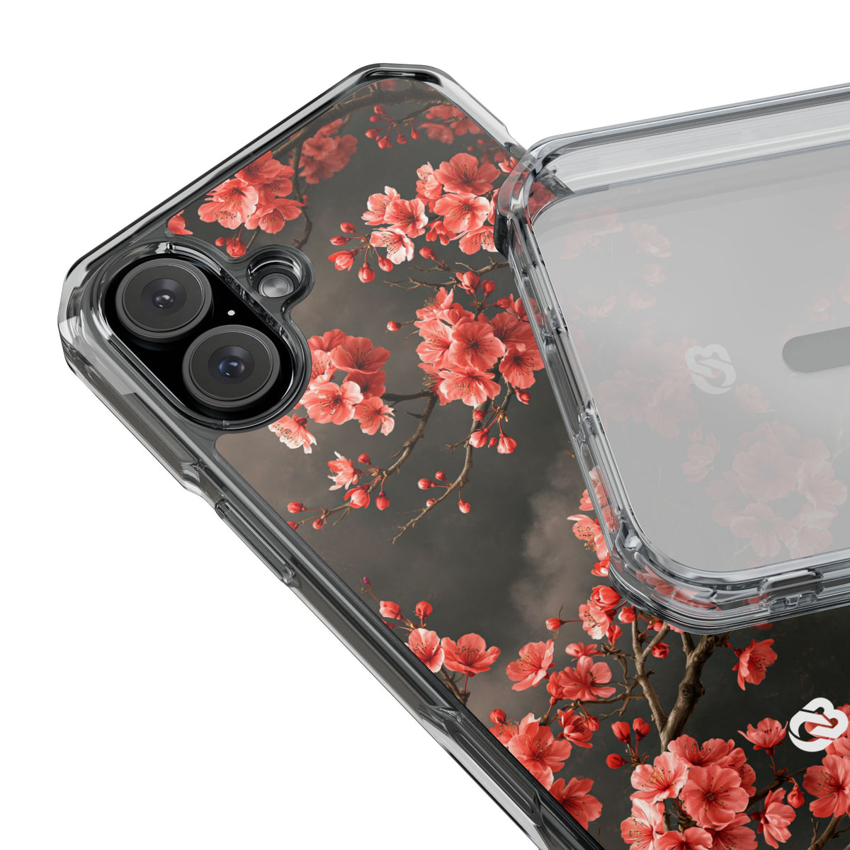 Dark Sakura Nocturne · Clear Impact Magnetic Phone Case for iPhone ·  Black