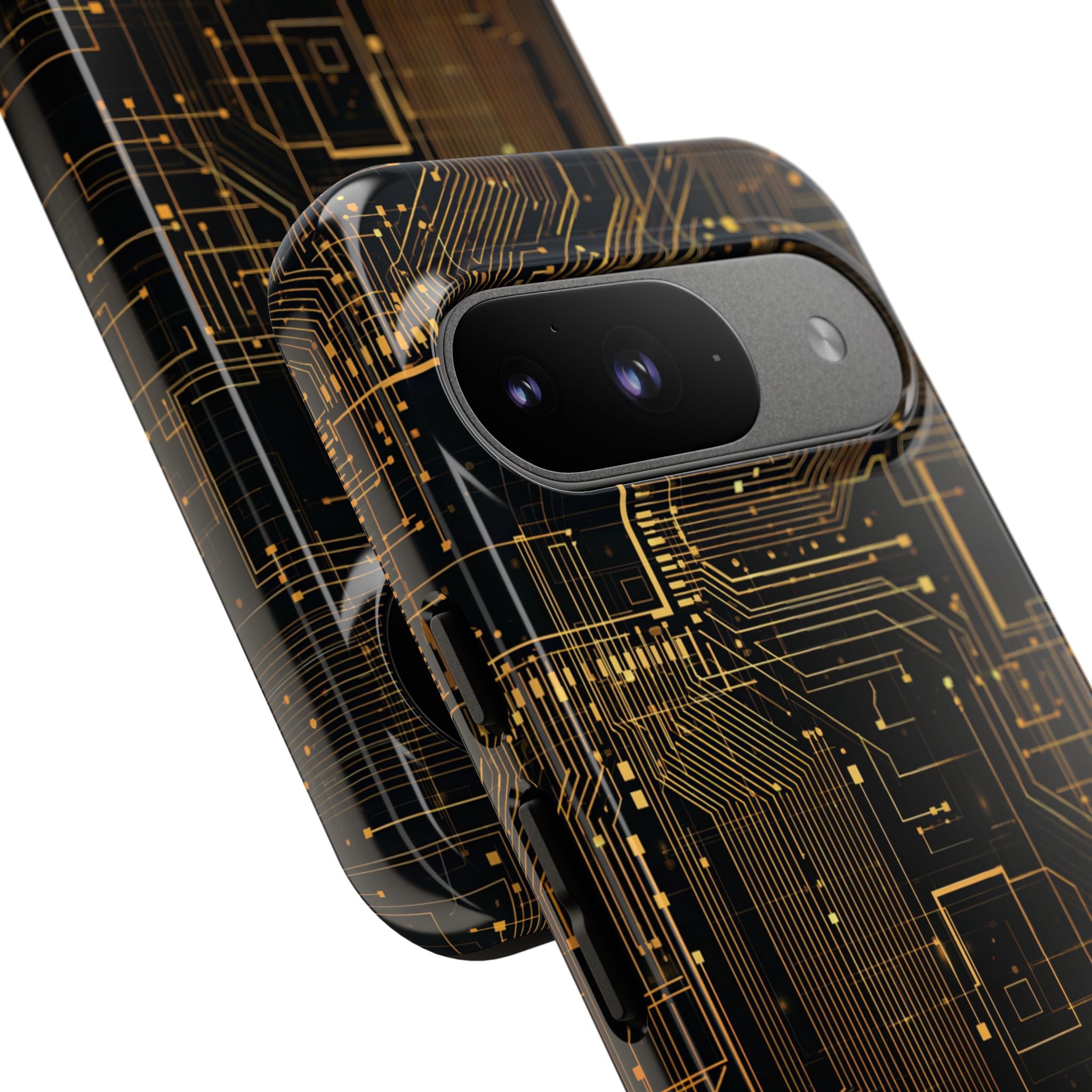 Gold Tough Phone Case for Google Pixel - Amber Core Mainframe