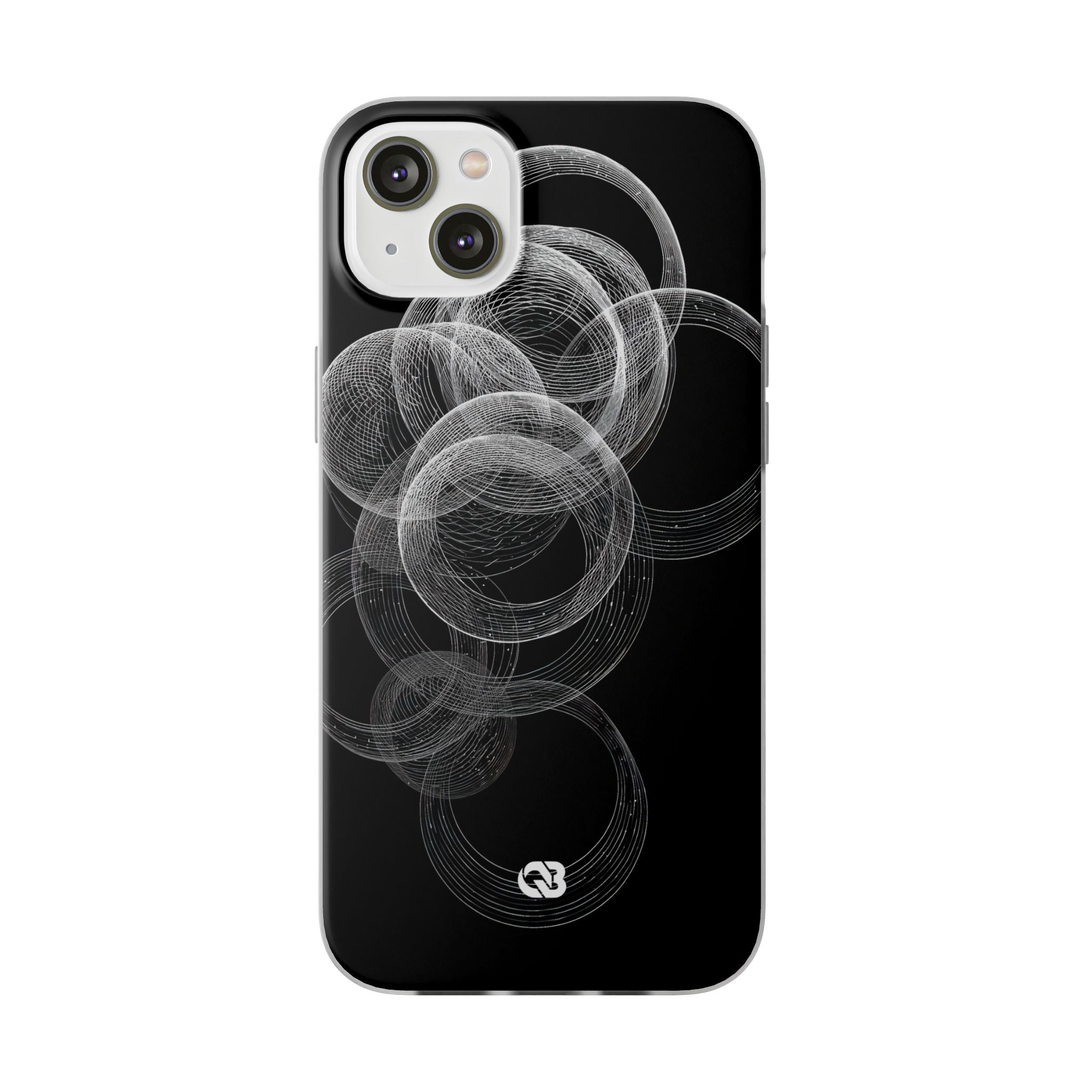 Black Lite Phone Case for iPhone - Kinetic Wireframe Orbit