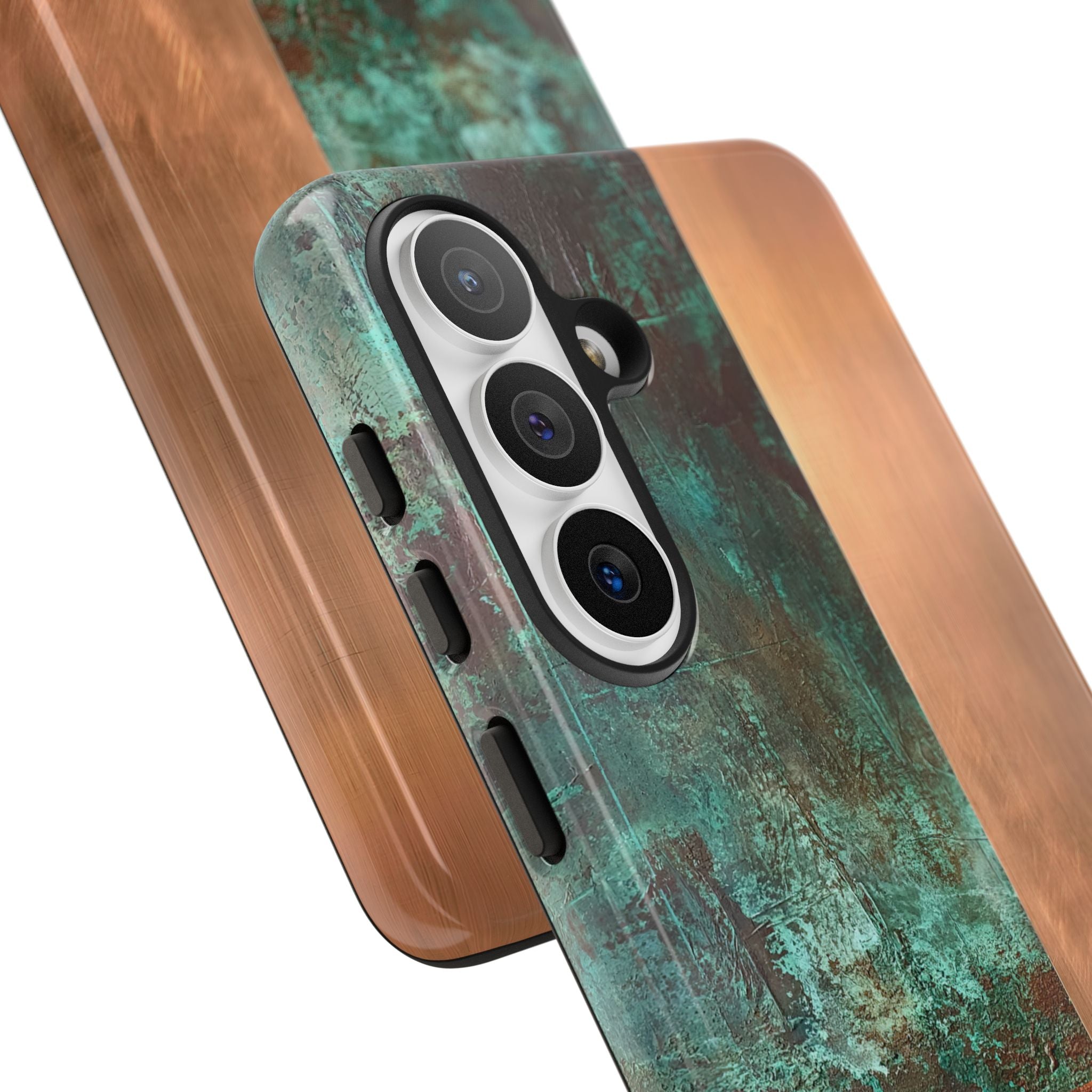 Teal Tough Phone Case for Samsung - Verdigris Copper Slab