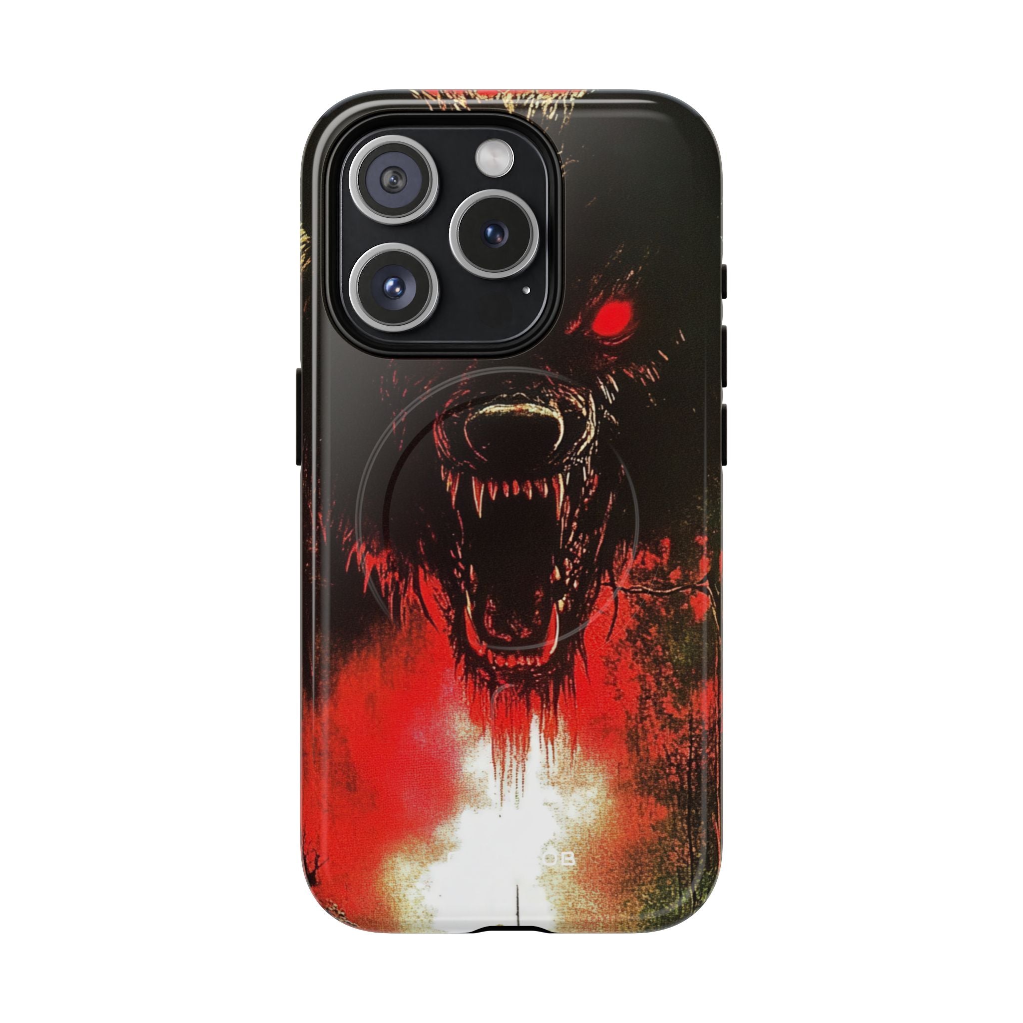 Crimson Wolf iPhone 15 Pro Cover - Tough+