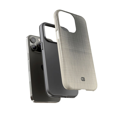 Beige Tough Phone Case for iPhone - Carbon Screen Grid