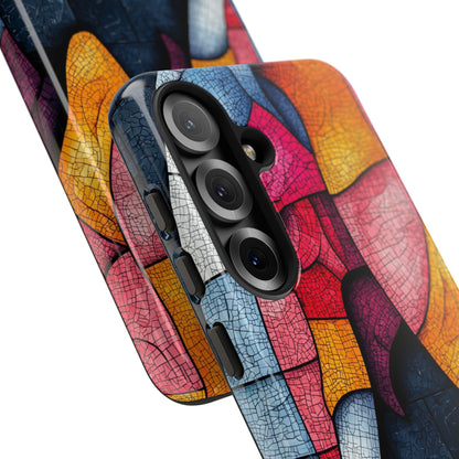 Elefanten-Mosaik Samsung S25 Case - Tough