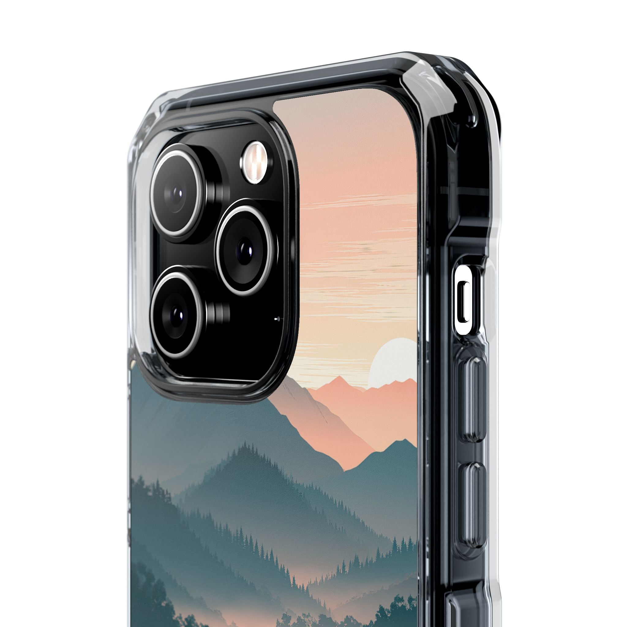 Teal Impact MagSafe Phone Case for iPhone - Alpine Teal Horizon