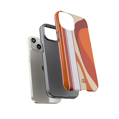 Orange Tough Phone Case for iPhone - Terracotta Metro Line