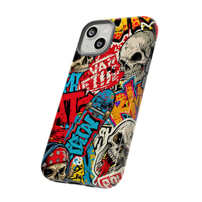 Skate Skull Riot · Tough Phone Case for iPhone · Red