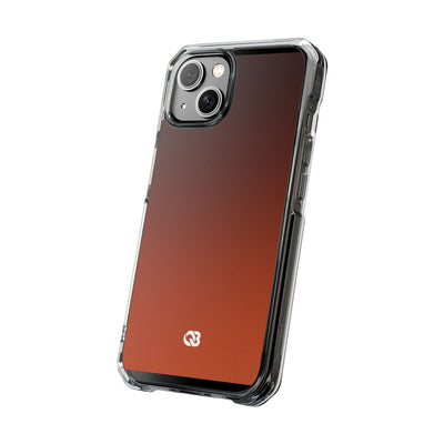 Burnt Amber Spectrum · Clear Impact Magnetic Phone Case for iPhone · Orange