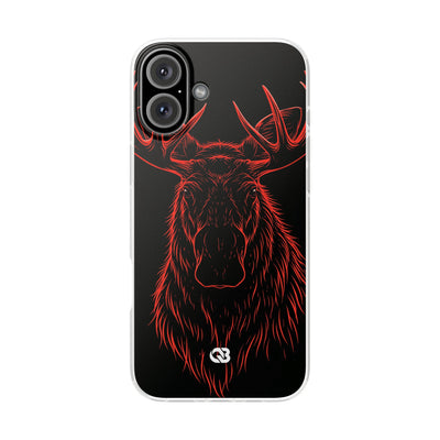 Crimson Horizon Moose · Lite Phone Case for iPhone ·  Black