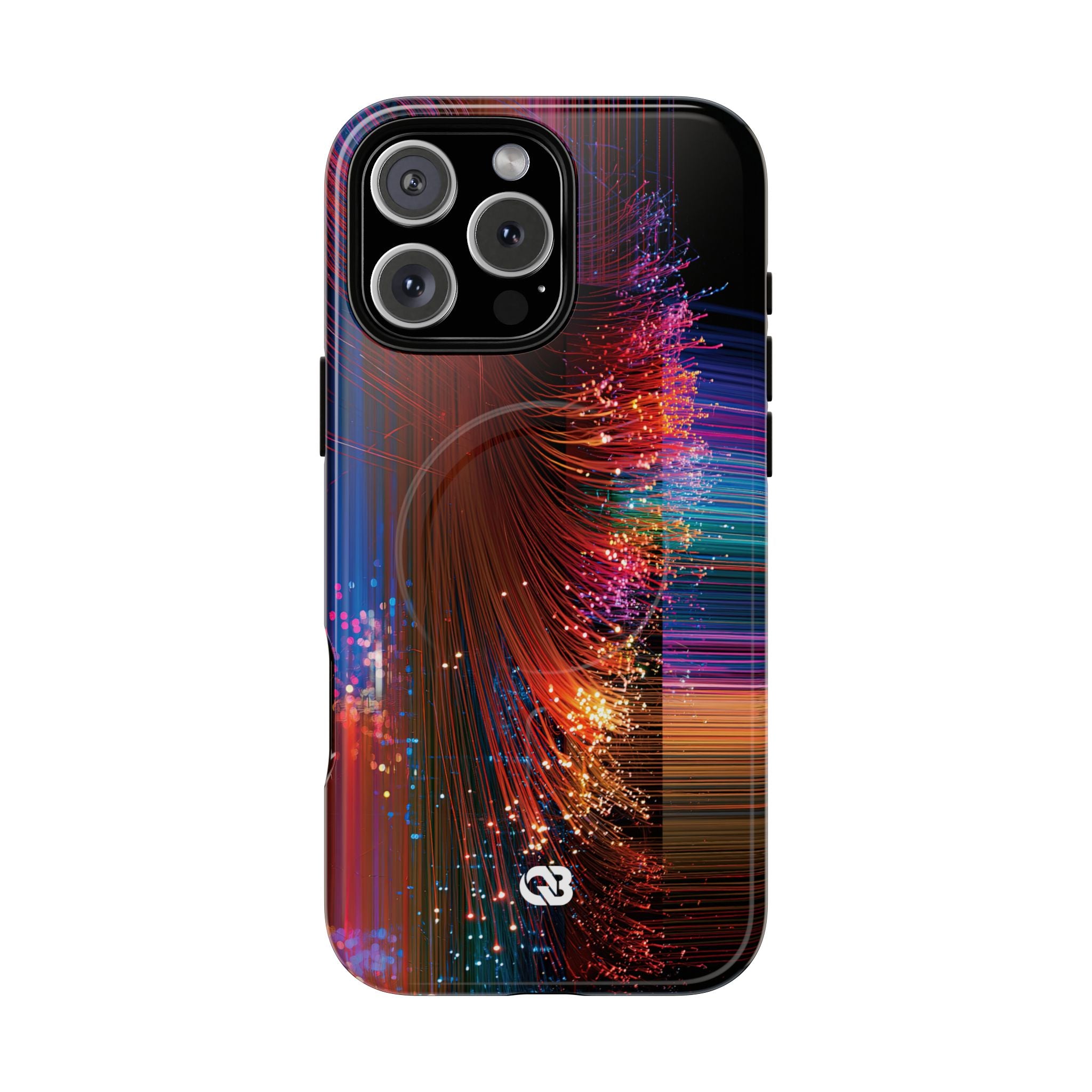 Black Tough 2.0 Magsafe Phone Case for iPhone - Cyber Optic Streak