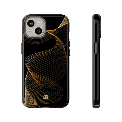 Gold Tough Phone Case for iPhone - Burnished Bronze Helix