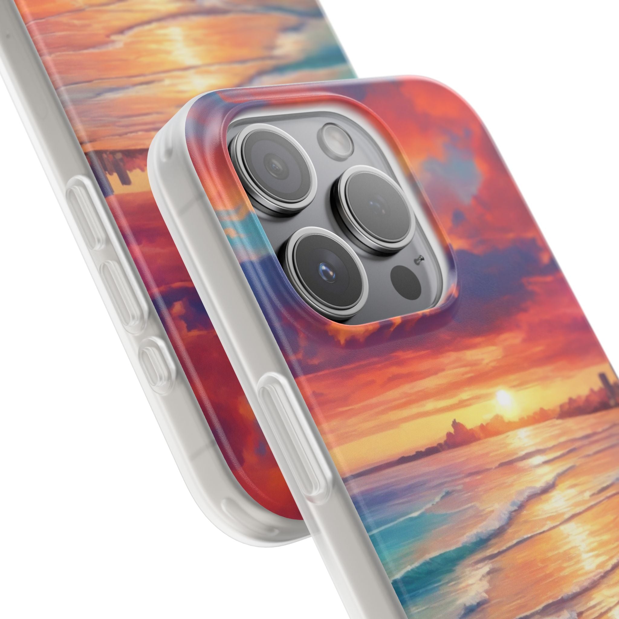 Crimson Shore Horizon · Soft Handyhülle für iPhone