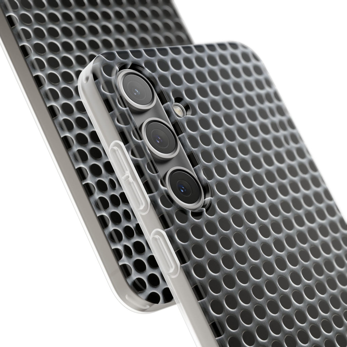 Brushed Perforated Steel · Lite Phone Case for Samsung · Silver