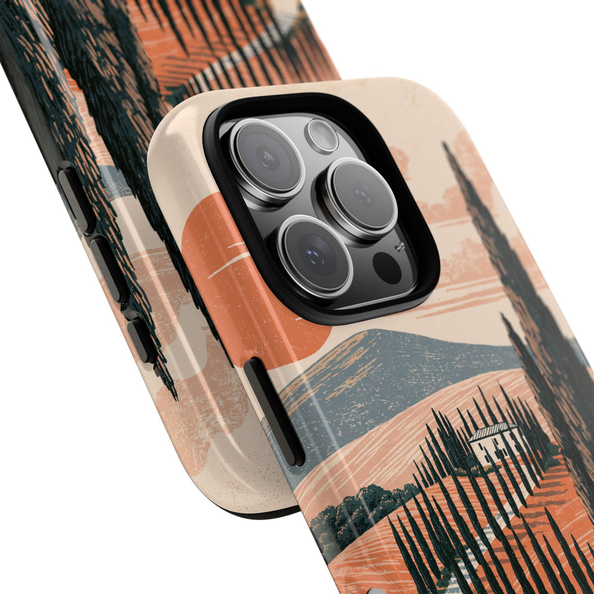 Tuscan Cypress Horizon · Tough Phone Case for iPhone · Orange